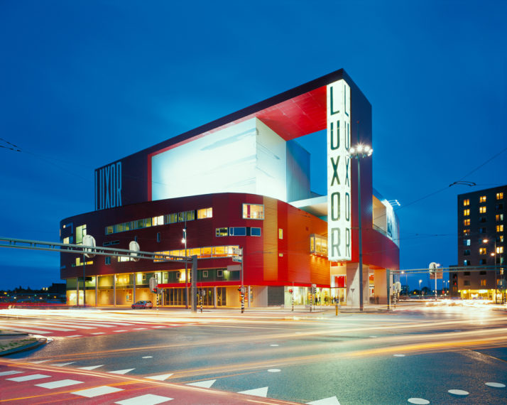 The new Luxor Theatre in the evening.