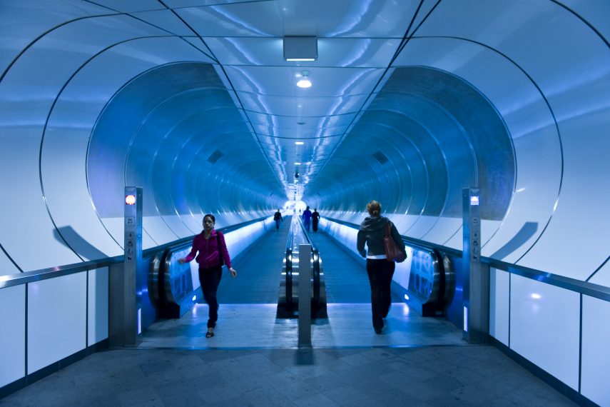 The Pedestrian tunnel on the Willhelminapier.