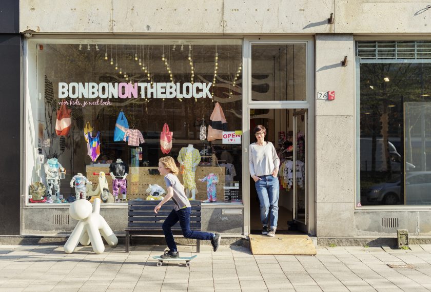 BonBon on the Block on the Westblaak sells design clothes and accessories for children from 0 till 12 years old.