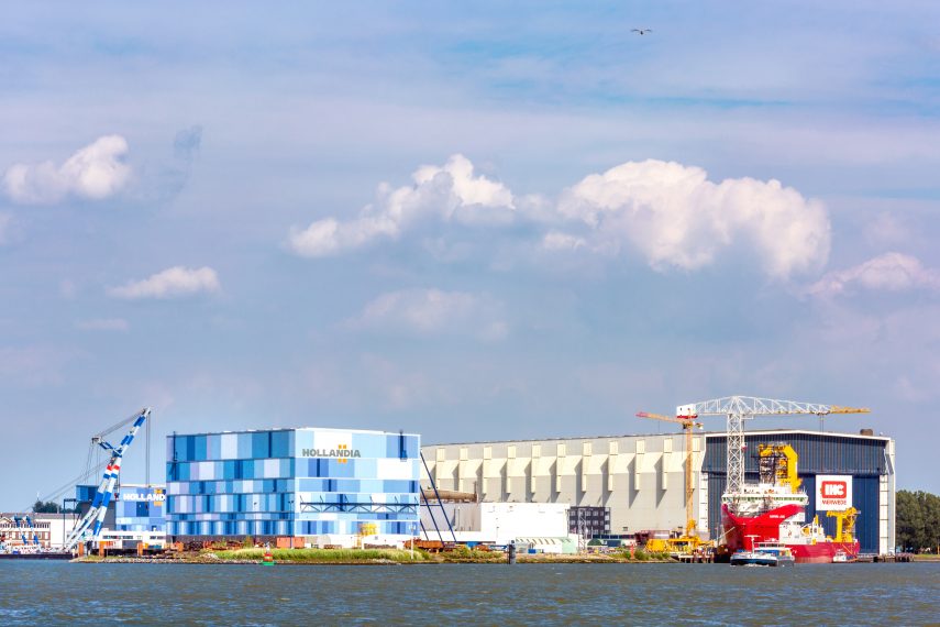 De Hollandia en IHC wharves  at Nieuwe Maas and Hollandse IJssel.