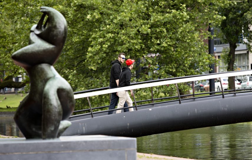Artwork ‘La Grande Musicienne’ by Henri Laurens (1938) at the Sculpture Route at the Westersingel