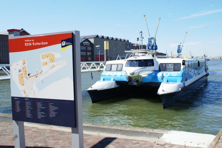 Water bus stop (fast ferry service) at RDM Rotterdam