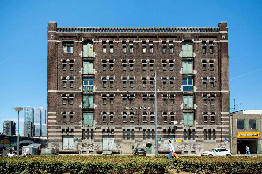 The monumental coffee warehouse Santos located in Katendrecht.