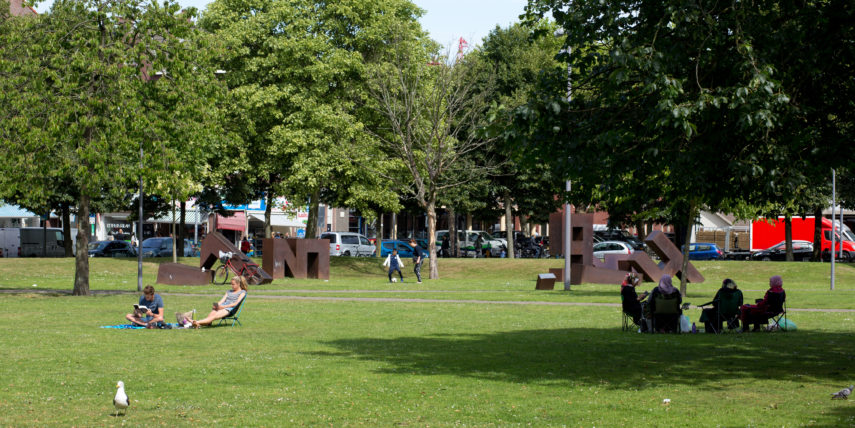 Park in the Tussendijken district in Rotterdam West.