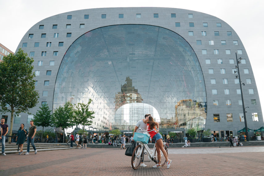 Meeting in front of the Markthal.