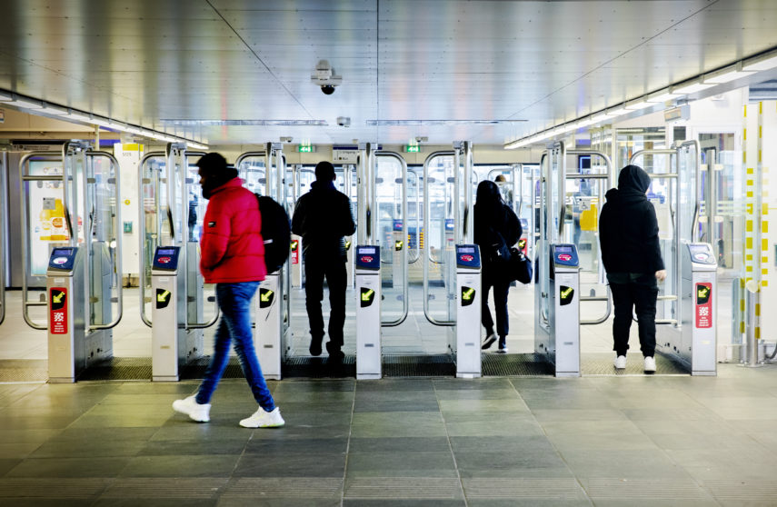 Gates at Zuidplein subwaystation.