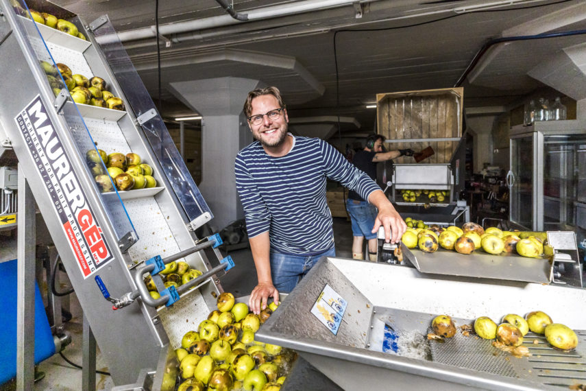 Cidermaker at his workshop at CiderCider.