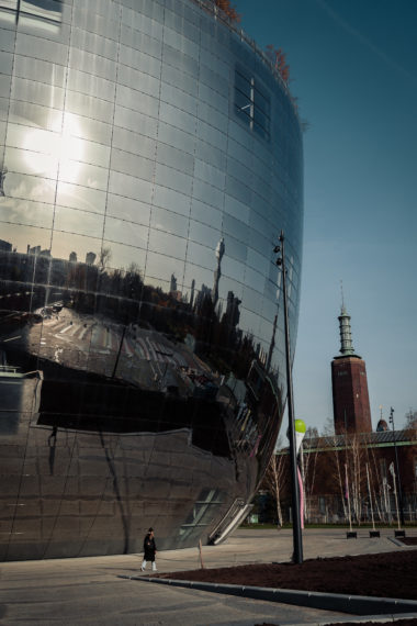The beautiful mirrors of the Boijmans van Beuningen Depot.