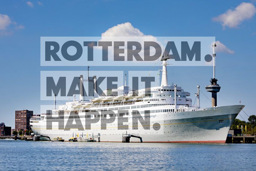ss Rotterdam en de Euromast.