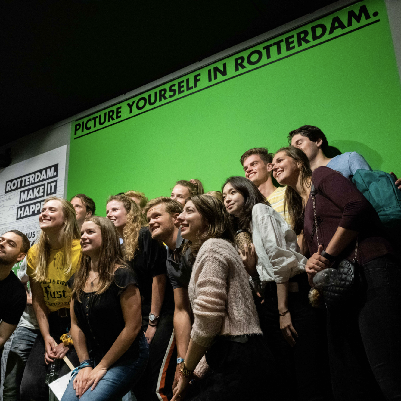 Studenten tijdens hun introductie in Rotterdam - foto Hans Tak