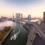 Skyline Rotterdam met Erasmusbrug