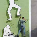Street art van Daan Botlek op de Witte de Withstraat
