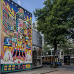 Street art kunstwerk van Ian Kirk Patrick nabij de Kruiskade