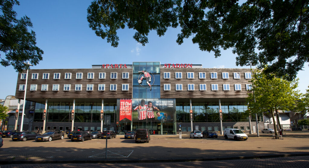 Voetbalstadion Sparta in de wijk Spangen.