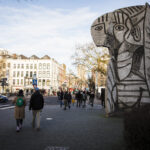 Kunstwerk Sylvette aan de Westersingel gemaakt door Carl Nesjar