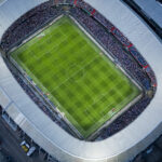 Stadion Feijenoord gezien vanuit de lucht