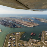 De Maasvlakte gezien vanuit de lucht