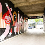 Street art in Rotterdam op een gevel in het centrum.