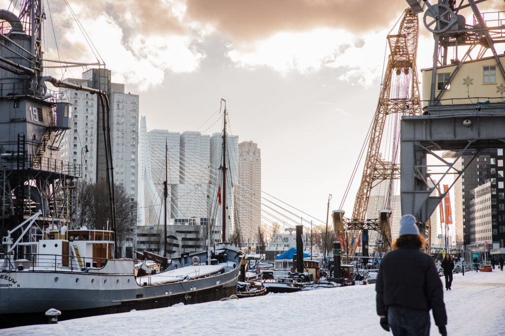 Rotterdam in the winter